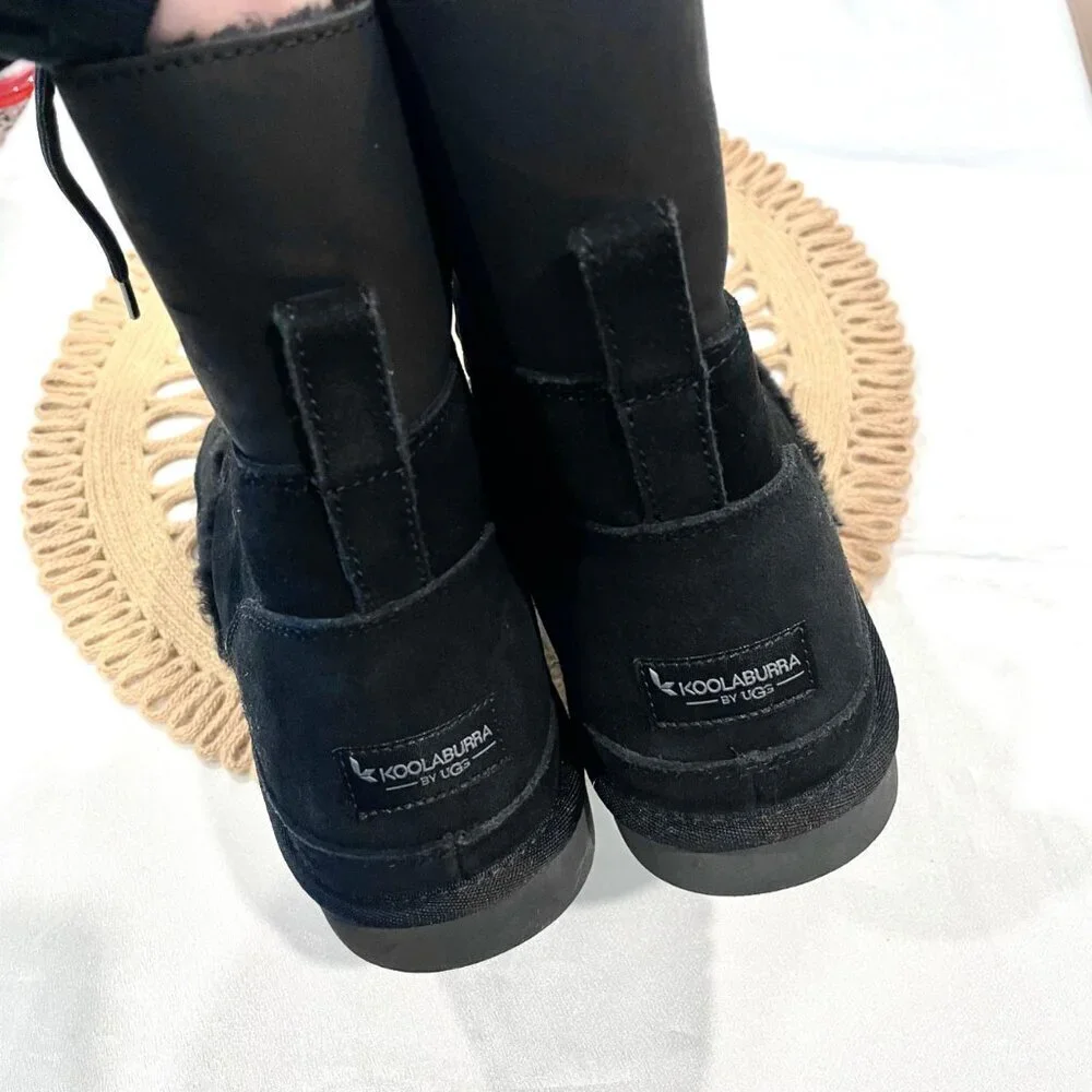 NWOT Koolaburra UGG Black Boot Size 11 Advay Tall Suede